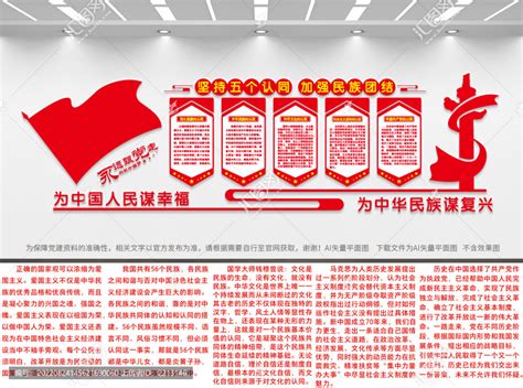 精美五个认同宣传标语展板图片_海报_编号10510649_红动中国