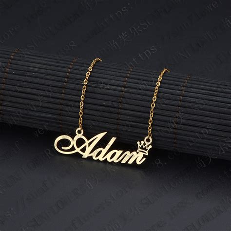 自定义设计英文双层名字项链 DIY个性制定钛钢英文字母名字项链-阿里巴巴