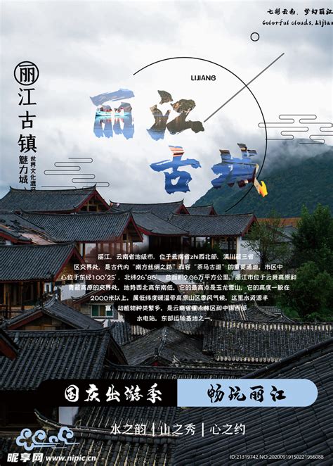 丽江印象丽江旅游展板海报模板下载-千库网