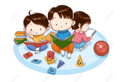 卡通手绘女孩阅读看书免抠元素PNG图片素材下载_阅读PNG_熊猫办公