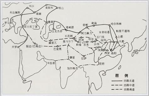 丝绸之路地图图片