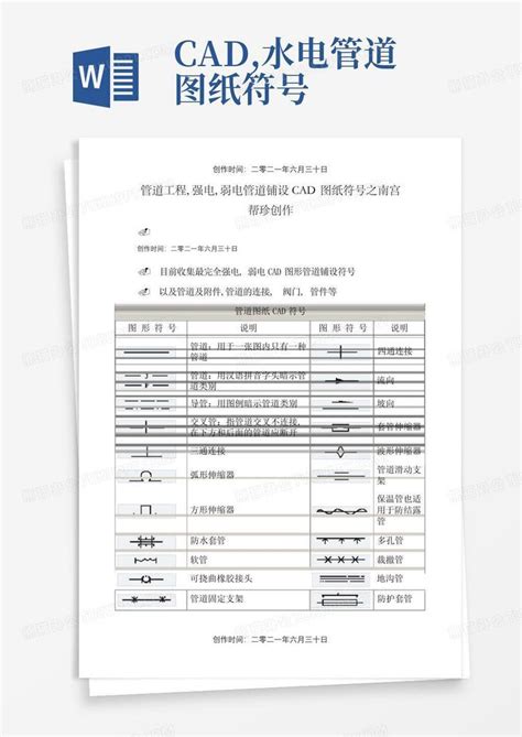 CAD水电管道图纸符号 - 360文档中心