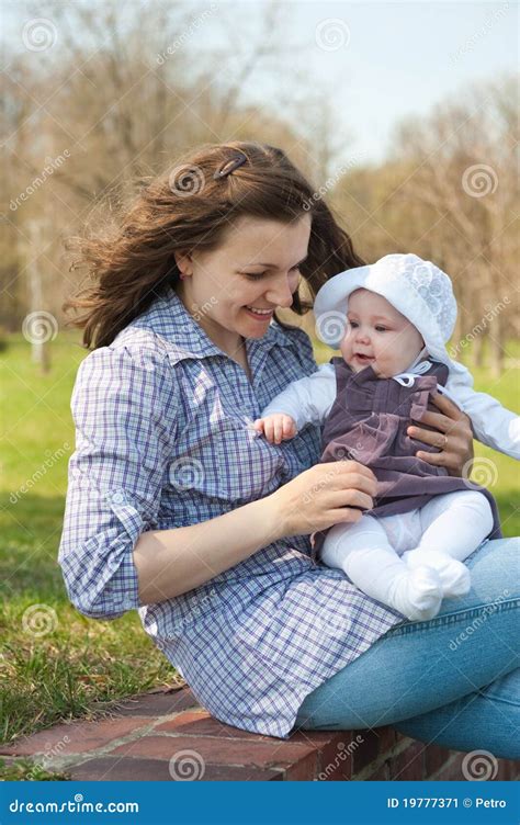 Mother and baby stock image. Image of parenthood, park - 19777371