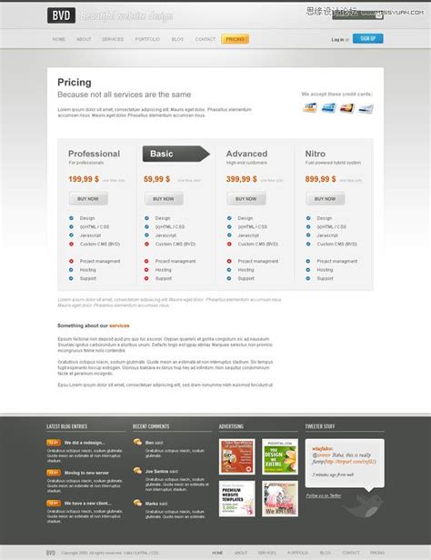 Photoshop从零开始设计漂亮的网页模板(6) - PS教程网