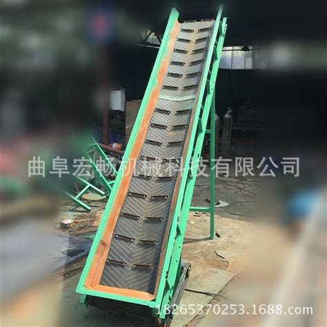 楼梯间装卸货用传送带轻型可折叠PVC带式输送机升降式皮带机-阿里巴巴