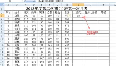 Excel表格怎么自动生成名次排名？-Excel表格自动生成名次排名的方法 - 极光下载站