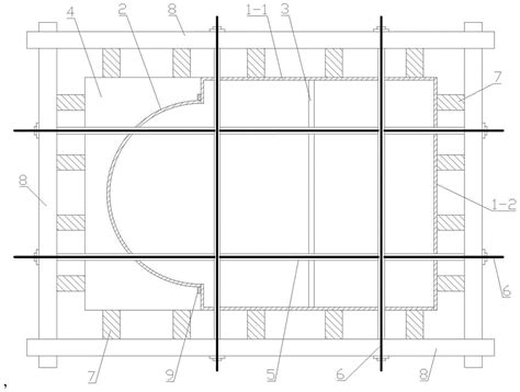 一种仿古建筑半圆半方柱模板支设结构的制作方法