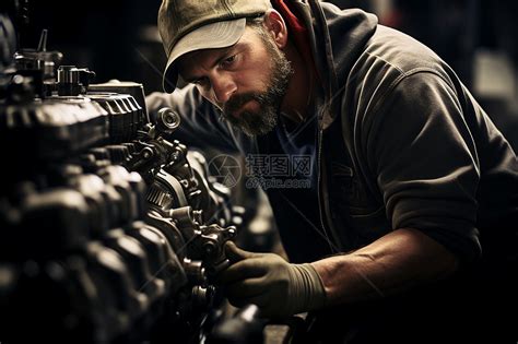机械师在车间修理汽车高清图片下载-正版图片507529885-摄图网