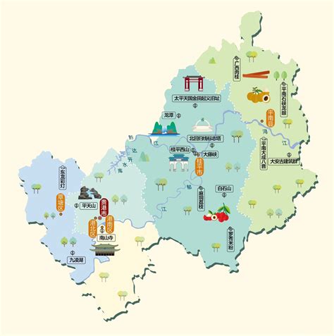 广西贵港市旅游地图高清版_广西地图_初高中地理网