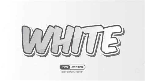 Una ilustración vectorial de un texto blanco con la palabra blanco ...
