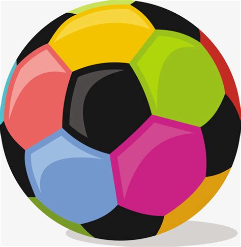 彩色足球（英式足球）球高清摄影大图-千库网