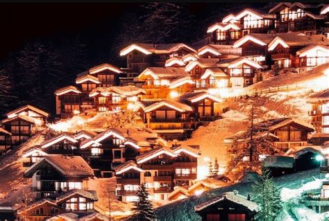 冬夜的瑞士，一个童话般的小镇，快来梦幻般的童话小镇体验吧！