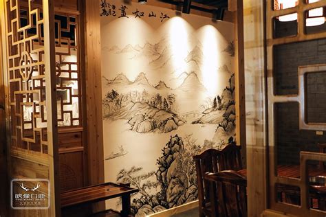 餐饮餐馆壁画传统美食复古中式装修酒楼小吃饭店壁纸火锅酒店墙纸-阿里巴巴