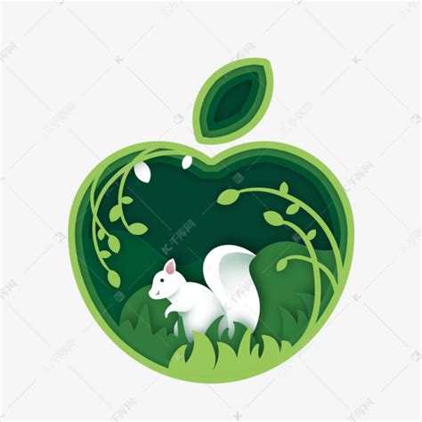 创意几何青苹果水果插画背景图片免费下载 - 觅知网