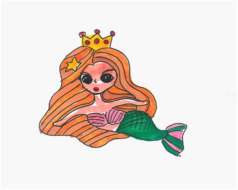 画美人鱼爱丽儿的步骤 教你画人鱼公主爱丽儿画法 - 520常识网