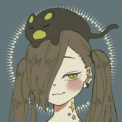 甜美女生猫咪头像图片动漫