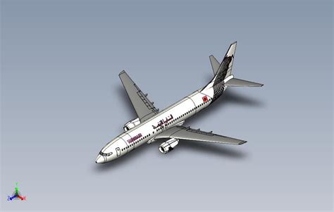 波音7377突尼斯航空_STEP_模型图纸免费下载 – 懒石网