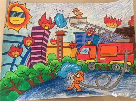 消防安全主题的绘画简笔画(以消防安全为主题的绘画简笔画) | 抖兔教育