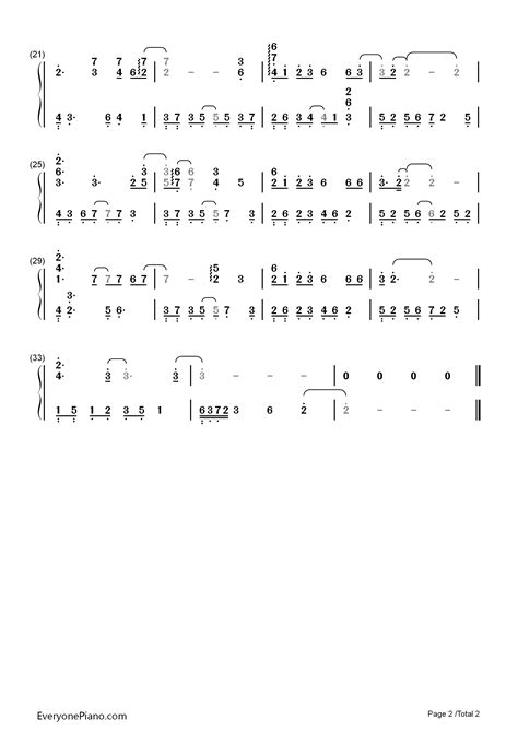 长相守-《大明宫词》OST双手简谱预览2-钢琴谱文件（五线谱、双手简谱、数字谱、Midi、PDF）免费下载