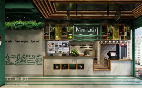 【非力】mintlight 轻食餐厅|空间|家装设计|非力一商业空间 - 原创作品 - 站酷 (ZCOOL)