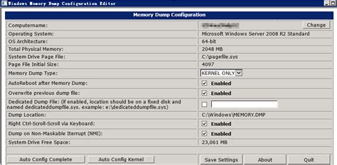 How to configure a computer to capture a complete memory dump