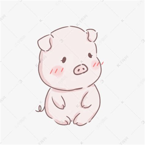 可爱手绘小猪宝宝素材图片免费下载-千库网