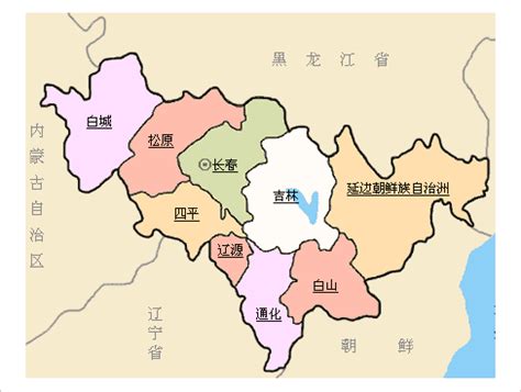 吉林省地图图片