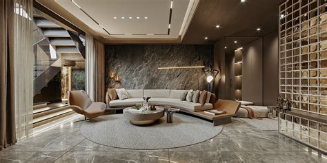 无问 现代轻奢沙发组合极简设计师家具定制别墅客厅三人沙发_设计素材库免费下载-美间设计