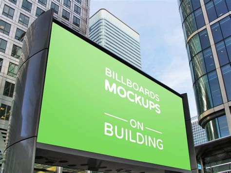 建筑物的广告牌样机展示模型mockups – 设计小咖