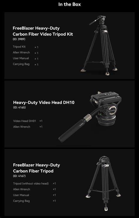 SmallRig 4167 FreeBlazer Heavy-Duty Carbon Video Tripod