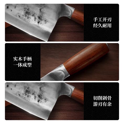 王源吉菜刀家用厨房专用手工锻打不锈钢切菜刀砍骨刀菜板组合套装
