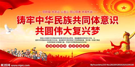铸牢中华民族共同体意识,宣传类展板,宣传展板模板,设计,汇图网www.huitu.com