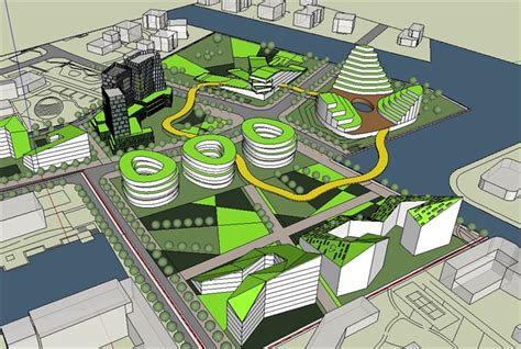 BIG大集合-某产业园概念规划su模型下载-光辉城市