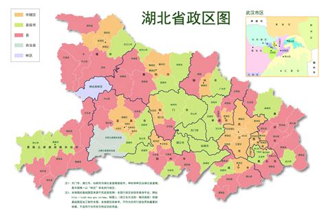 湖北省行政区域图_湖北地图库