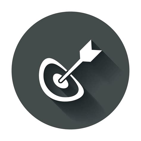 Target aim flat vector icon. Darts game symbol logo illustration ...