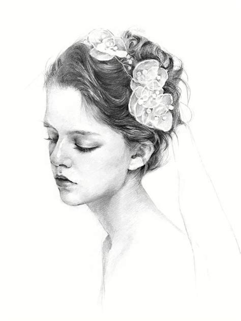 素描头像甜美女生可爱版