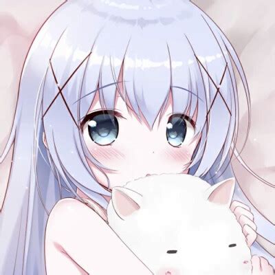 蓝头发非主流卡通头像