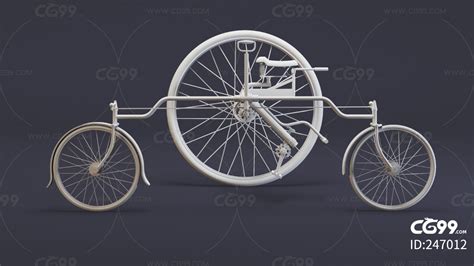 4款 蒸汽朋克 复古 三轮车 自行车 老式 中世纪-cg模型免费下载-CG99