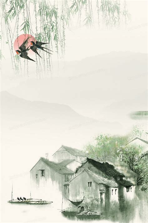 江南春景图图片