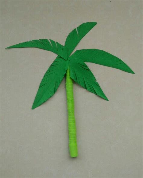 创意儿童手工DIY小制作 漂亮的椰子树挂画详细步骤图解 肉丁儿童网
