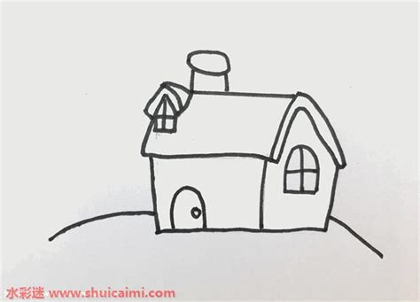 如何画小房子简单又漂亮 一步一步教你小房子简笔画画法_简笔画_PS家园网