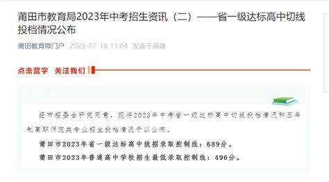 福建莆田2023年1月普通高中学业水平合格性考试成绩查询入口（已开通）