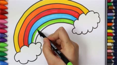 如何画彩虹的简笔画-百度经验