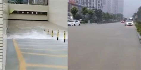 广东珠海发布暴雨红色预警 ，街道积水严重一地下车库被淹没(含视频)_手机新浪网