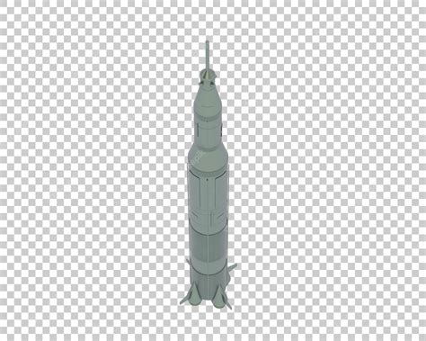 Premium PSD | Rocket on transparent background 3d rendering illustration