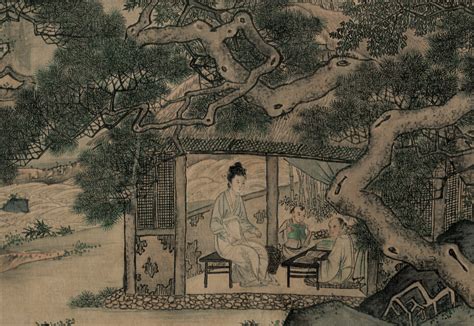 中国古画欣赏：周臣《辟纑图》高清图片-露西学画画