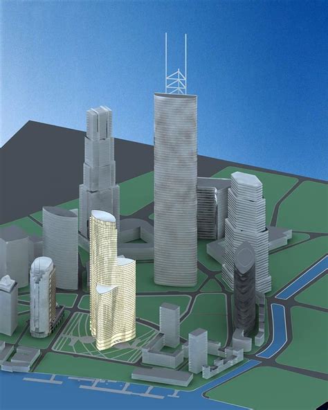 上海项目 3dmax 模型下载-光辉城市