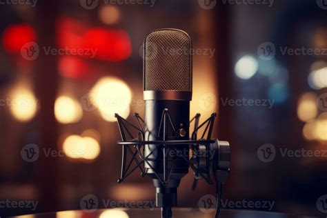 Studio condenser microphone. Generative AI 32489433 Stock Photo at Vecteezy