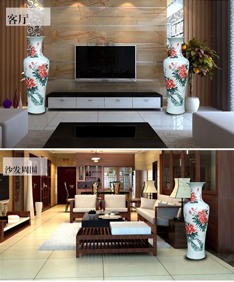 现代简约花瓶家居大摆件客厅玄关电视柜创意实用插花欧式软装饰品-美间设计