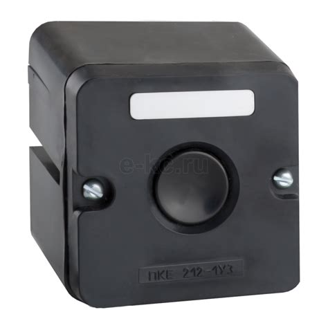 Пост кнопочный ПКЕ 212-1-У3-IP40 (черная кнопка) | 150746 КЭАЗ (Курский ...